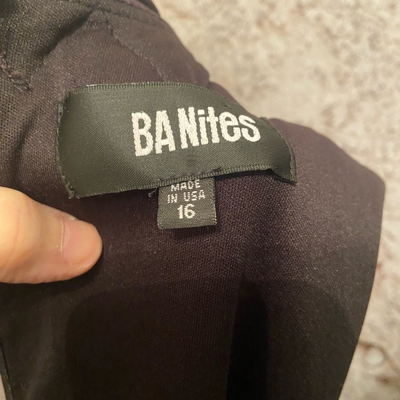 BA Nites Eggplant Stretch Sateen Cocktail Dress - Picture 7 of 8